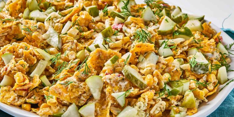 Cool ranch cucumber dorito salad recipe
