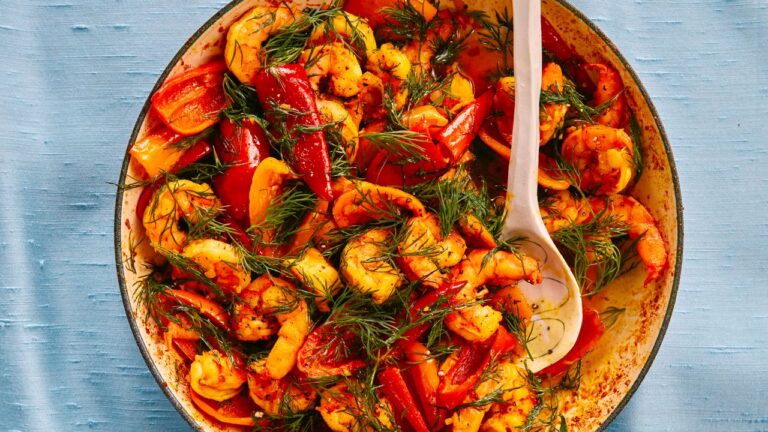 Turmeric-Dill shrimp recipe