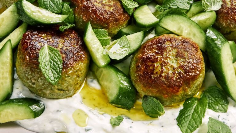 Minty chicken meatballs recipe | Epic