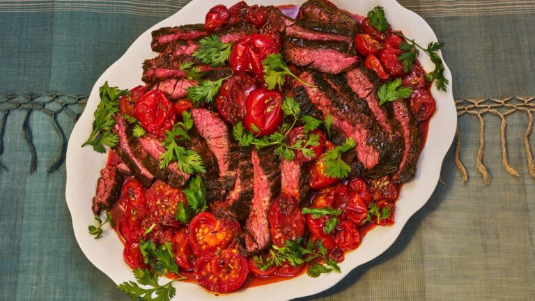 Steak with cherry tomatoes -Chutney recipe