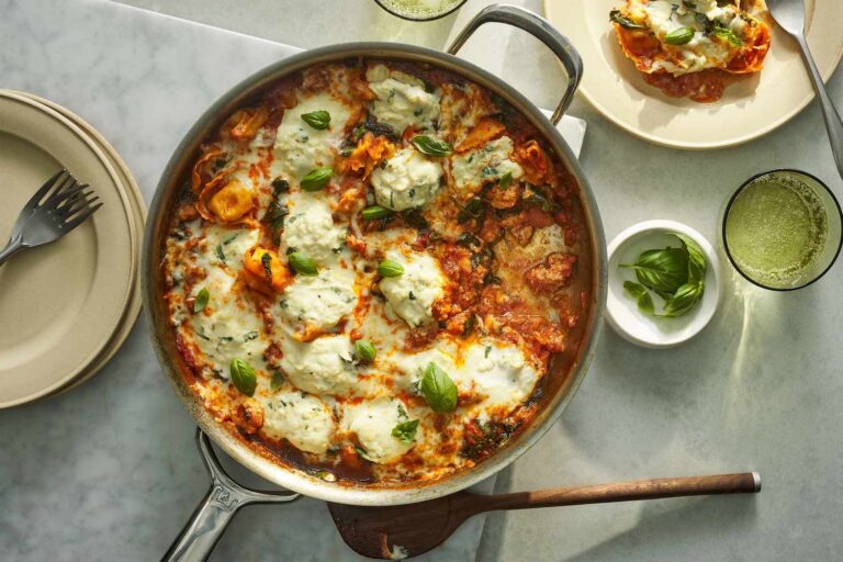 Chicken sausage and Tortellini pan Pasta Bake recipe