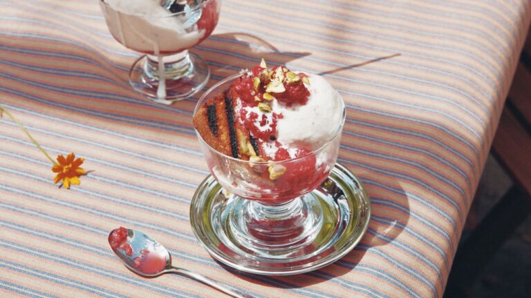 Grilled pound cake -sonnenendae with raspberry recipe