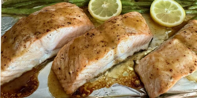 Leaf pan honey Senflachs and green bean recipe