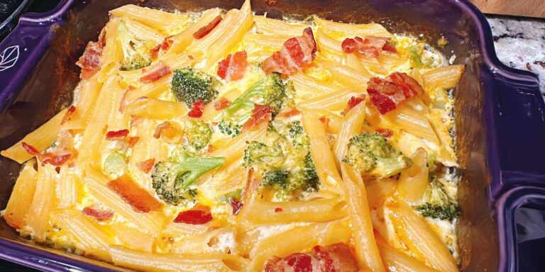 Speckbrokkoli noodle baking recipe