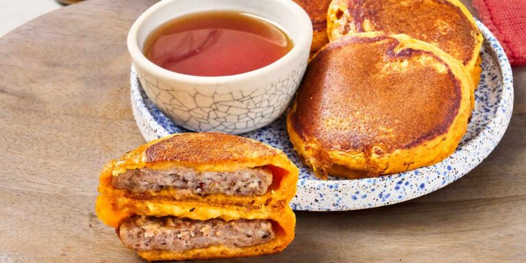 Simple pumpkin sausage pancake recipe