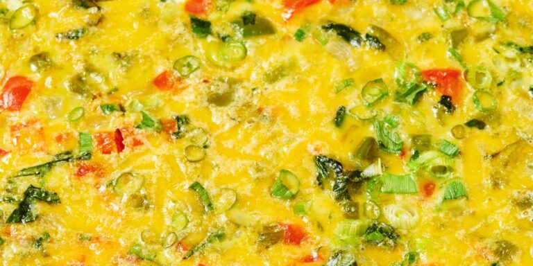 Vegetables breakfast egg bake recipe