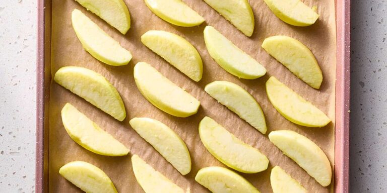 Recipe for frozen apple slices in slices