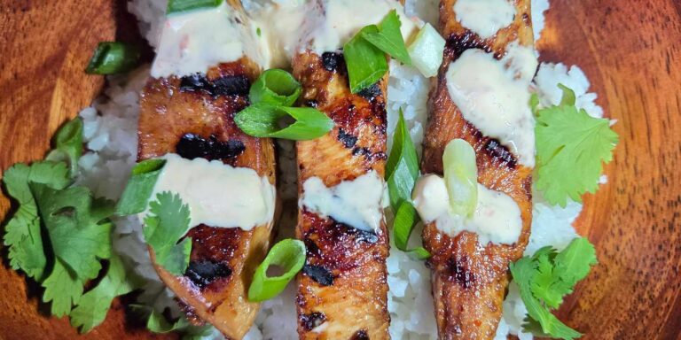 Sweet chilli chicken with a creamy lime sauce recipe