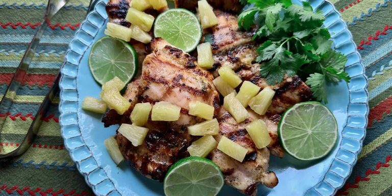Grilled pineapple lime chicken recipe