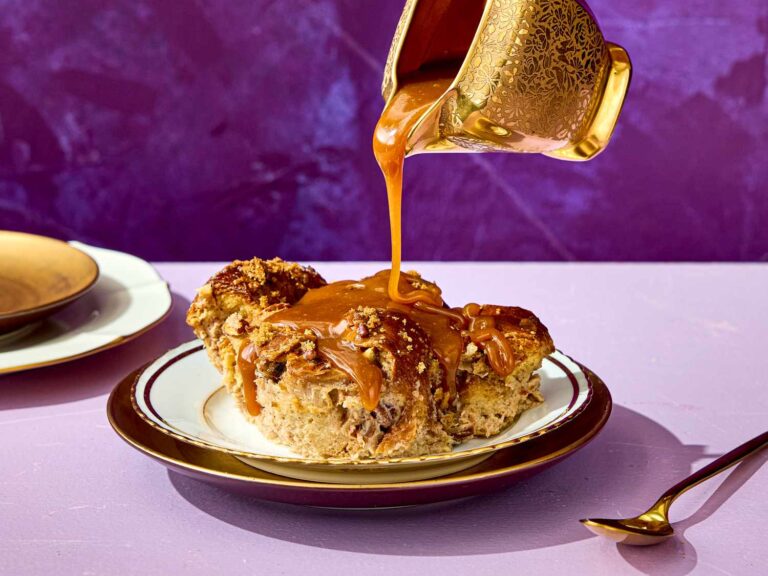 Banana bread meets bread pudding in the ultimate autumn dessert