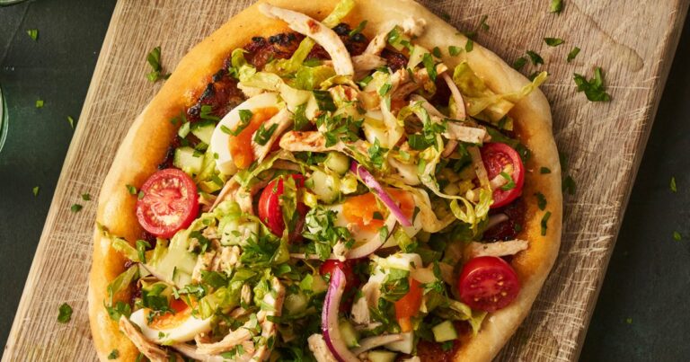 Cobb salad pizza
