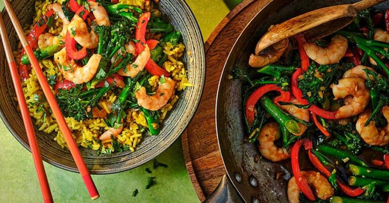 Coconut rice with a shrimp recipe