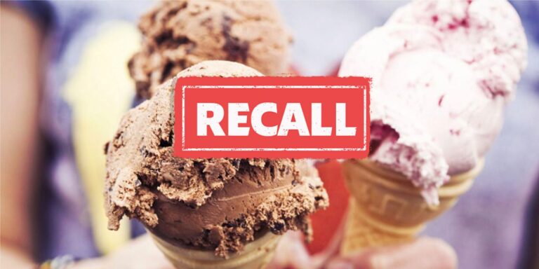 The FDA announces the ice cream recall because a not declared life-threatening allergen