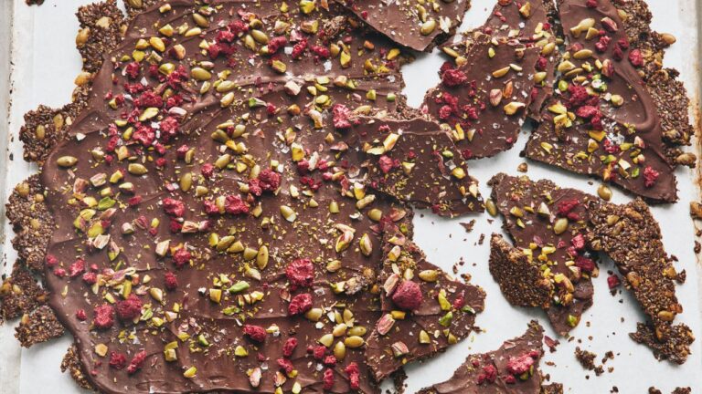 Dark chocolate flax bark recipe