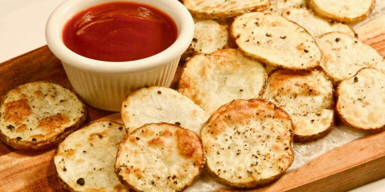 Potato slices with air roast with DIP sauce recipe